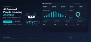 Footfall counter analytics dashboard showing accuracy and ROI data — Smart Urban Sensing 3DPro2