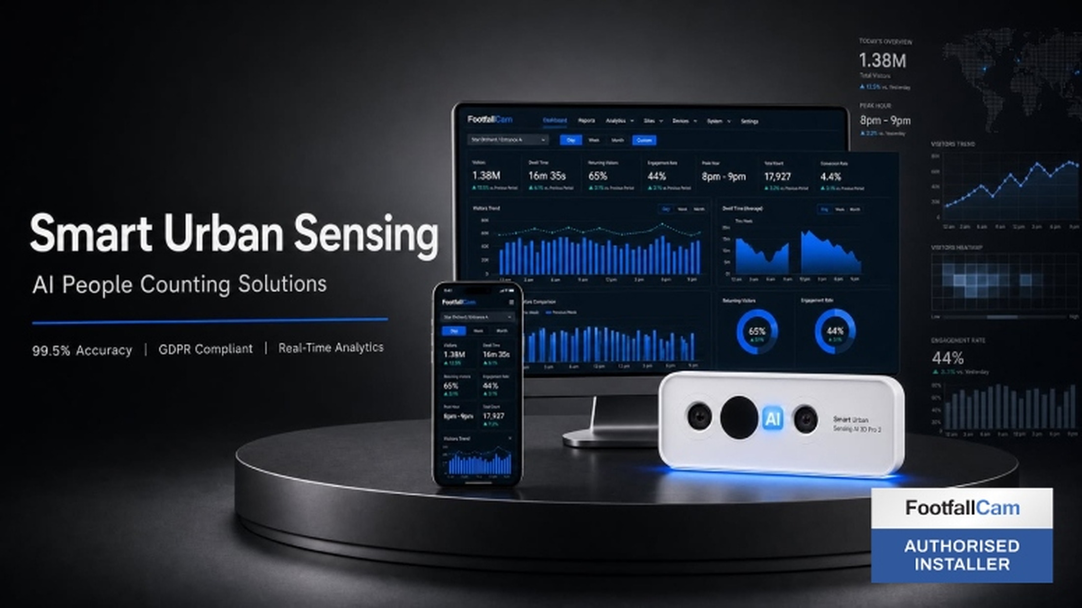 People counting and footfall analytics platform — Smart Urban Sensing hero